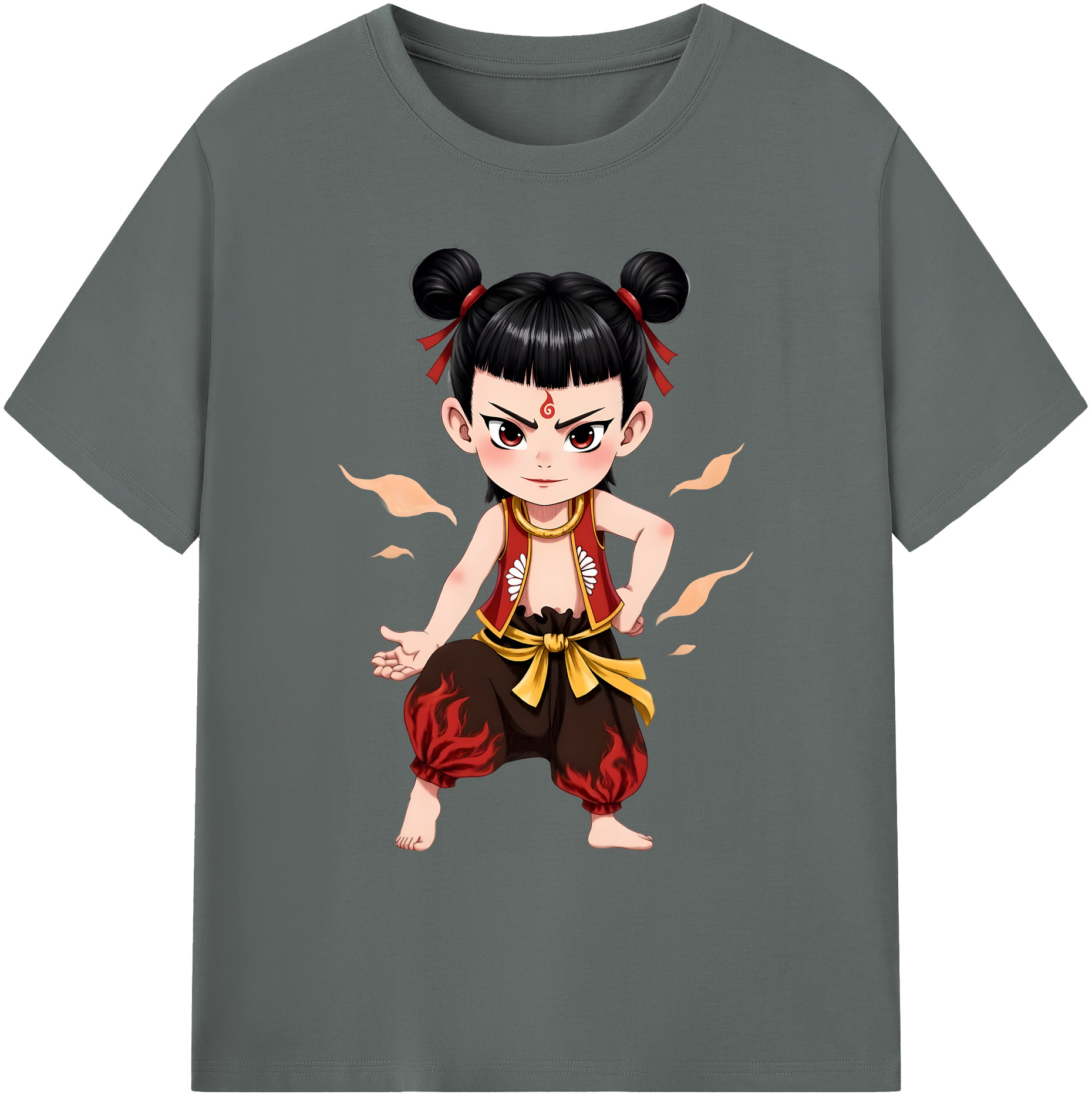 （画像用） Ne Zha 2 ナタ 魔童の大暴れ 綿100％ メンズ半袖Tシャツ｜肌触りやわらか＆通気性